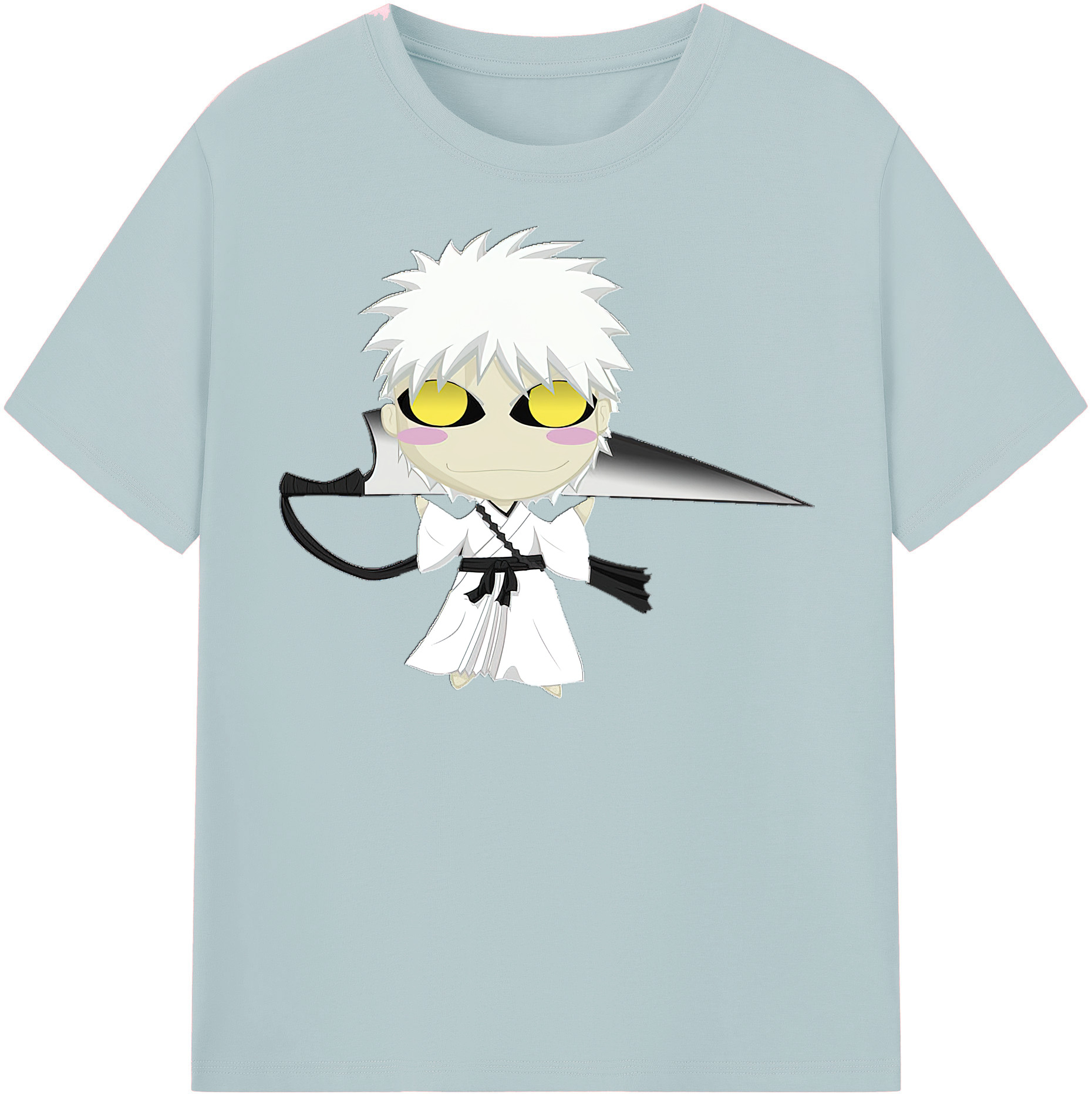 （画像用） ブリーチ 黒崎一護（くろさき いちご）BLEACH Kurosaki Ichigo 綿100％半袖Tシャツ（フロントプリント）